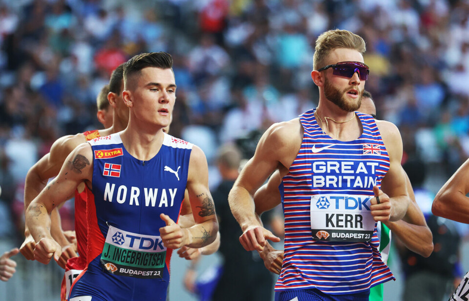 Jakob Ingebrigtsen og Josh Kerr vil 25. mai i år møtes til dyst for første gang etter VM-finalen i Budapest i fjor. (Foto: Arne Dag Myking) Jakob Ingebrigtsen og Josh Kerr vil 25. mai i år møtes til dyst for første gang etter VM-finalen i Budapest i fjor. (Foto: Arne Dag Myking)