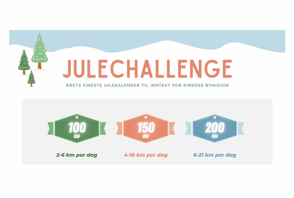 Oslo Maraton lanserer Julechallenge, en julekalender til inntekt for Kirkens Bymisjon Oslo Maraton_Julechallenge_1
