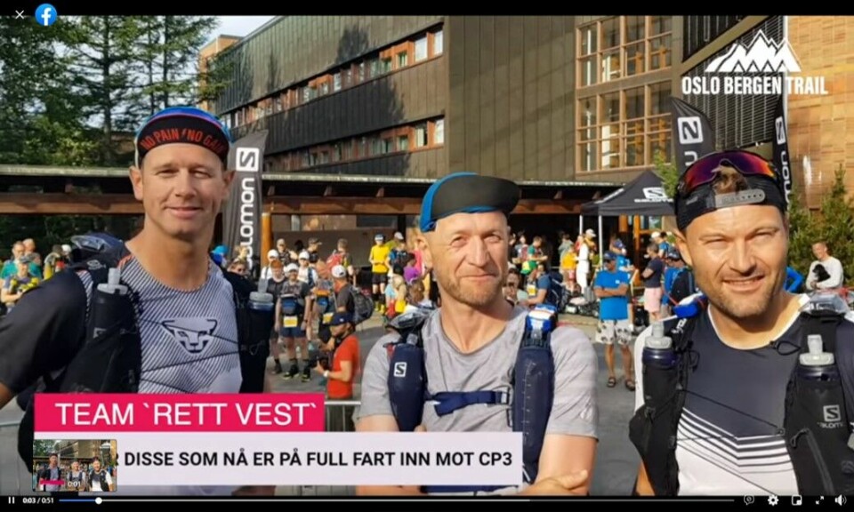 Teten har passert 350 km i Oslo Bergen Trail. Løypa legges om minst fire steder TeamRettVest