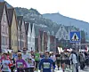 Bryggen: Løypa i Bergen City Marathon gir deg en fantastisk sightseeing i Bergen med Bryggen som areana for start og mål. (Foto: Jørgen Pettersen)