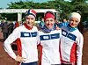 Klar til start: De tre norske jentene i EM, Karoline Bjerkeli Grøvdal, Kristin Størmer Steira og Live Solheimdal.