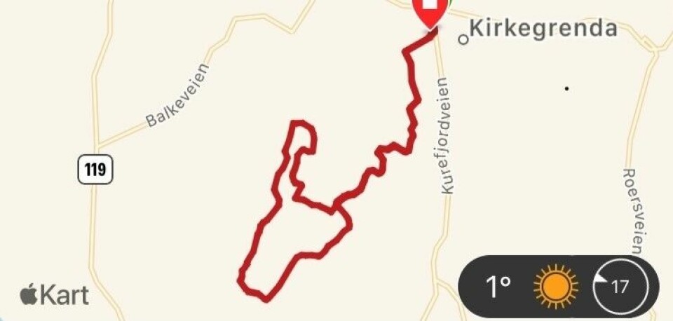 15 deltok på Kondis virtuelle maraton- og ultraløp siste uken i mars Halvor_Been_GPS-data (3).jpg