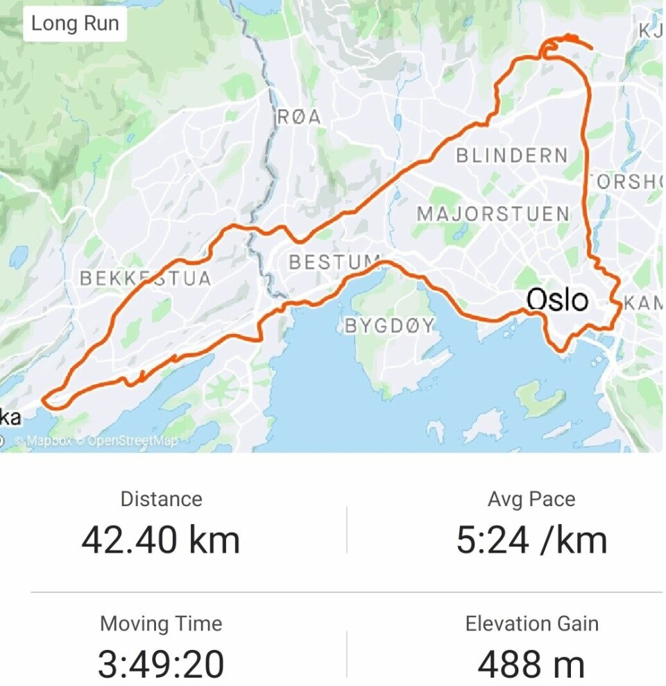 15 deltok på Kondis virtuelle maraton- og ultraløp siste uken i mars Torkel_Hafting_Strava_data.jpg