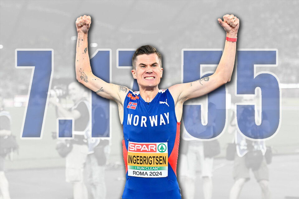 Jakob Asserson Ingebrigtsen knuste den 28 år gamle verdensrekorden på 3000 meter. (Foto: Bjørn Johannessen / Illustrasjon: Tom-Arild Hansen) Jakob Asserson Ingebrigtsen knuste den 28 år gamle verdensrekorden på 3000 meter. (Foto: Bjørn Johannessen / Illustrasjon: Tom-Arild Hansen)
