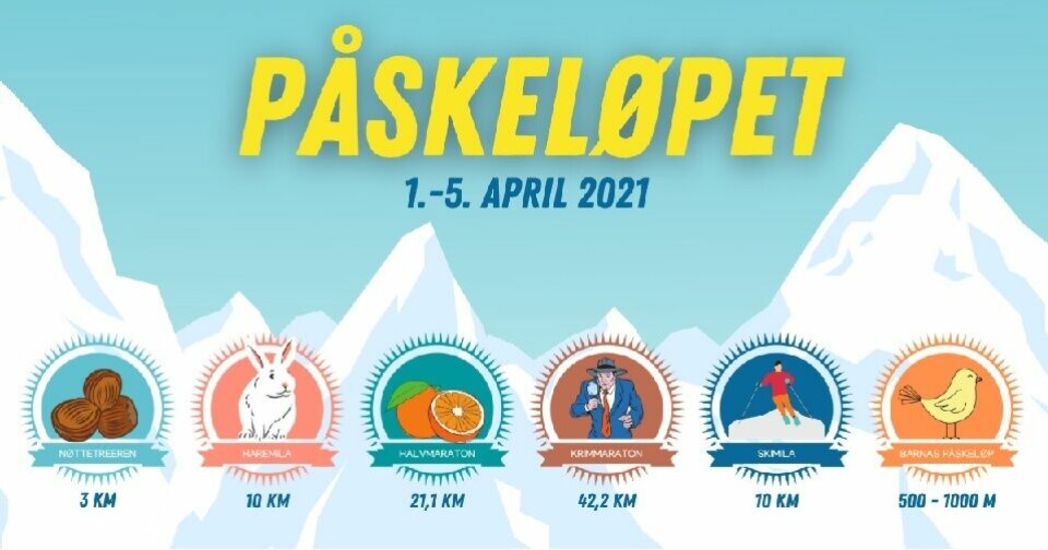 Virtuelle løp: 742 påmeldinger så langt til Påskeløpet paaskelopet_2021_logo