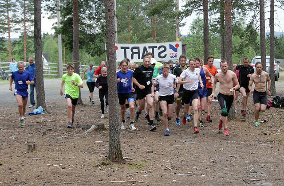 Toftegaard og Johansson best i årets stifinnerløp i Gå-joggen Fellestart_3_5km