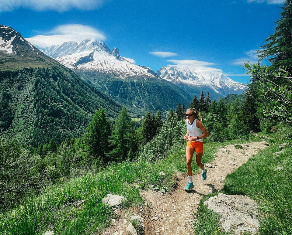 Sylvia Nordskar har et nesten uendelig nettverk av stier å utforske på sitt nye hjemsted i Chamonix. (Foto: privat) Sylvia Nordskar har et nesten uendelig nettverk av stier å utforske på sitt nye hjemsted i Chamonix. (Foto: privat)