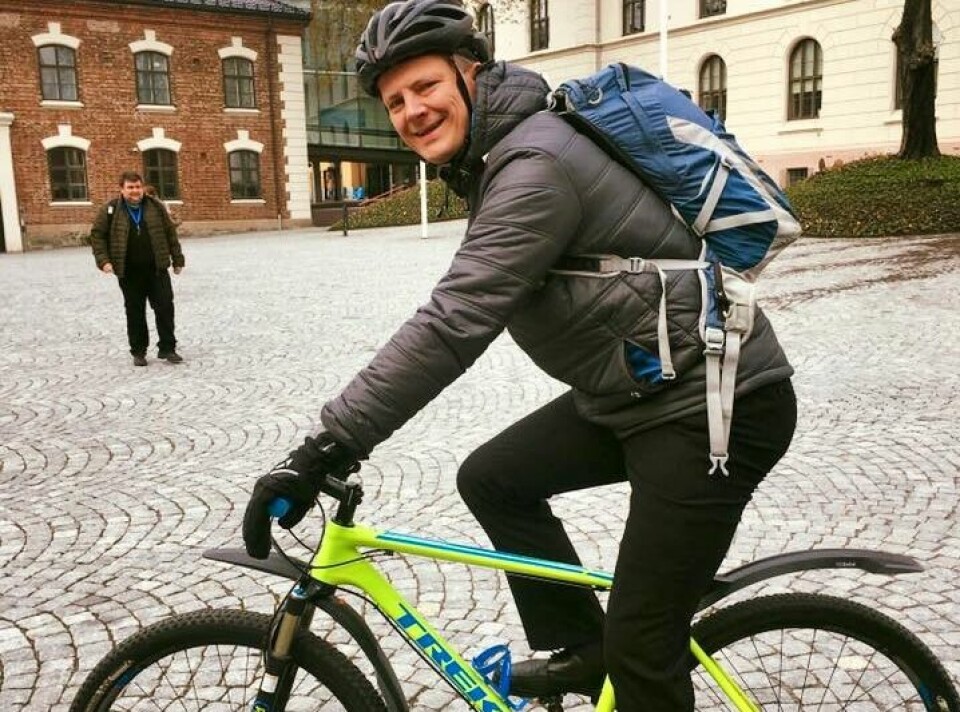 Samferdselsminister og sykkelpendler Ketil Solvik-Olsen gleder seg til Birkebeinerrittet. (Foto: Privat) Samferdselsminister og sykkelpendler Ketil Solvik-Olsen gleder seg til Birkebeinerrittet. (Foto: Privat)