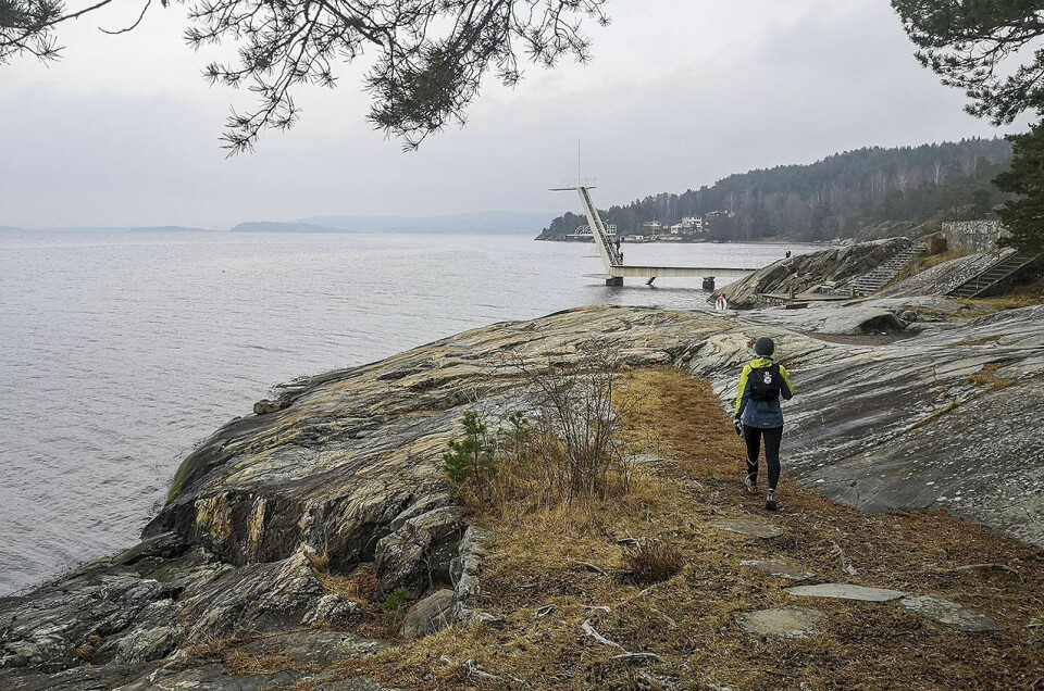 Ingierstrand: Stupetårnet på Ingierstrand forsøker å lokke oss til et bad, men vi holder oss på land denne gang. (Foto: Bjørnar Eidsmo) Ingierstrand: Stupetårnet på Ingierstrand forsøker å lokke oss til et bad, men vi holder oss på land denne gang. (Foto: Bjørnar Eidsmo)