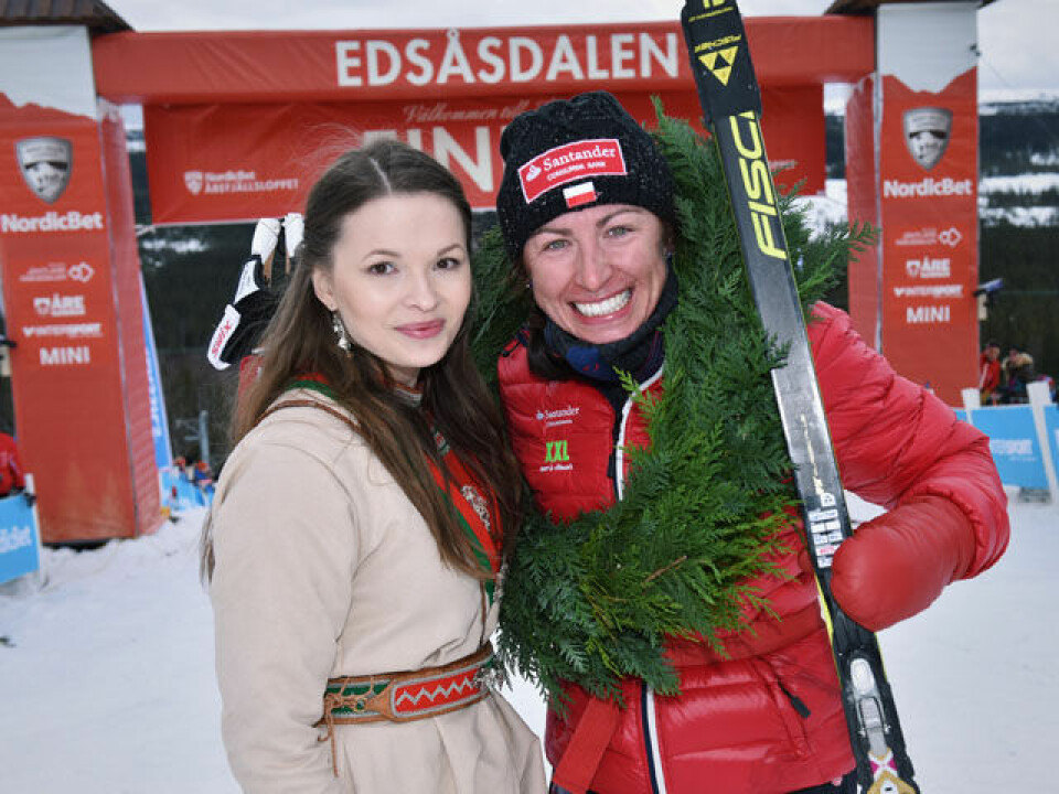 Kowalczyk og Kjølstad vant Åre-fjällsloppet i Ski Classics-finalen Kranskullan_og_ Justyna_Kowalzcyk.jpg