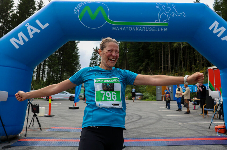 Margunn Bye Tøsdal og Frode Oldervoll vant i Bergen Skogsmaraton 1U9A6226.jpg