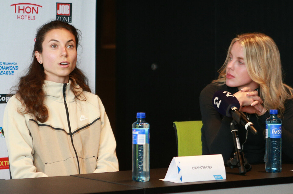 Karoline Bjerkeli Grøvdal satser på å slette Ingrid Kristiansens rekord Ukrainske_Olga_Lyakhova_og_Keely_Hodkonson.jpg