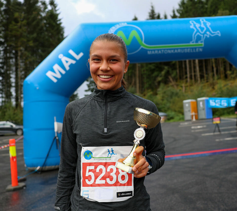 Margunn Bye Tøsdal og Frode Oldervoll vant i Bergen Skogsmaraton 1U9A5887.jpg