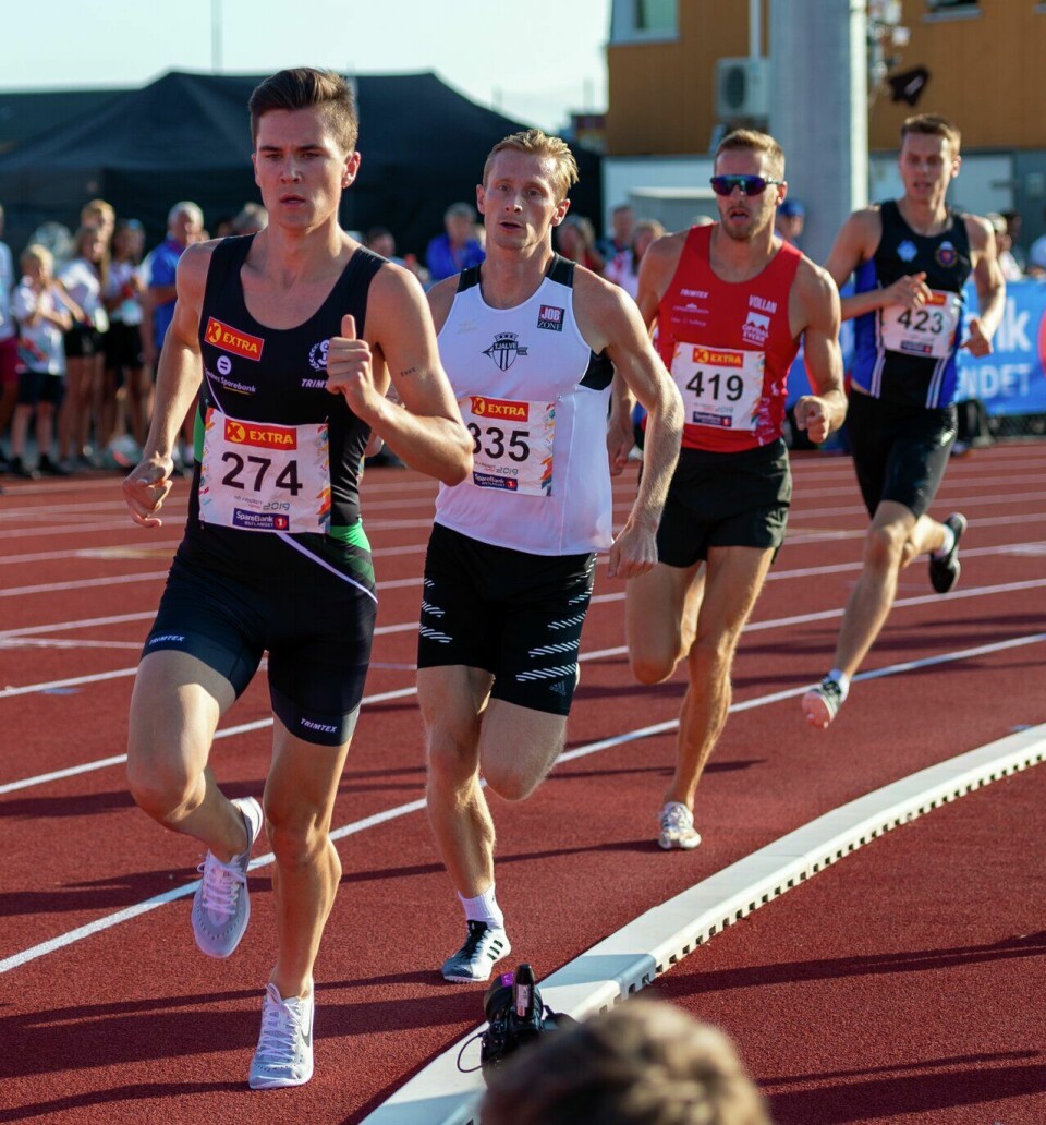 Ferdinand Kvan Edman - motivert for lengre distanser NM Friidrett 2019 - 1500m - Jakob Ingebrigtsen/Ferdinand Kvan Edman