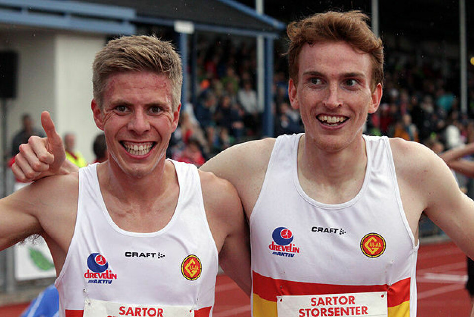 Per Svela og Marius Vedvik hadde all grunn til å smile etter at banesesongen ble starta på ypperlig vis. (Arkivfoto: Tom Roger Johansen) Per Svela og Marius Vedvik hadde all grunn til å smile etter at banesesongen ble starta på ypperlig vis. (Arkivfoto: Tom Roger Johansen)