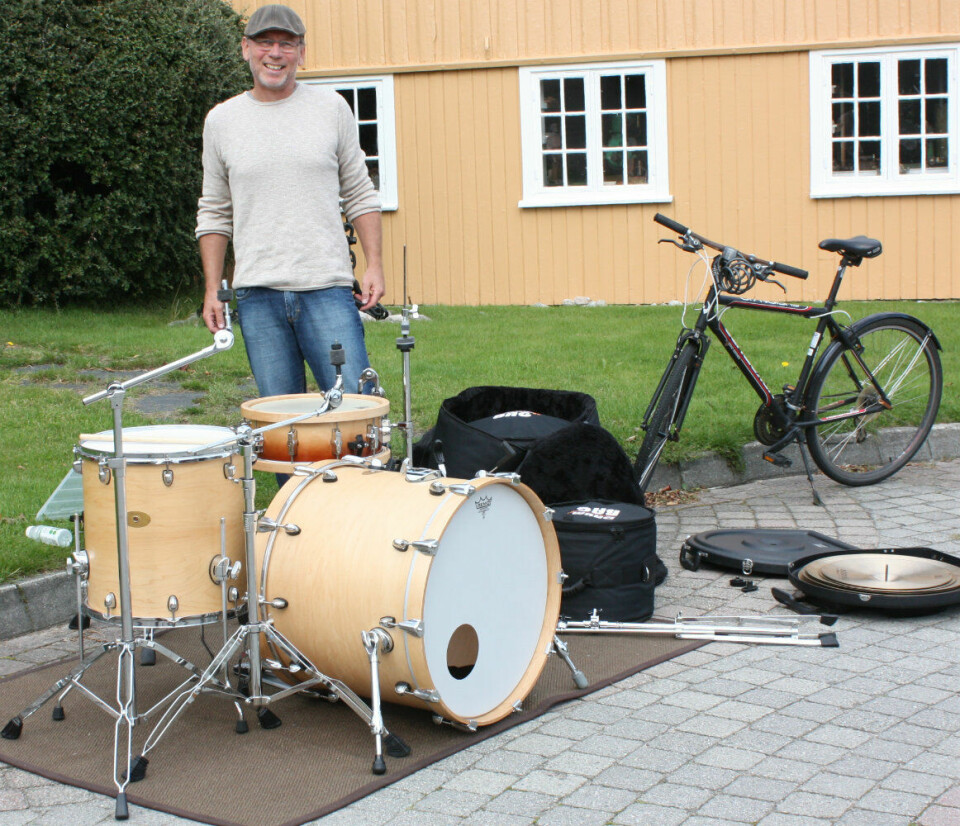 Fra regn til sol i Grimstad Maraton IMG_1334Trommeslager.jpg
