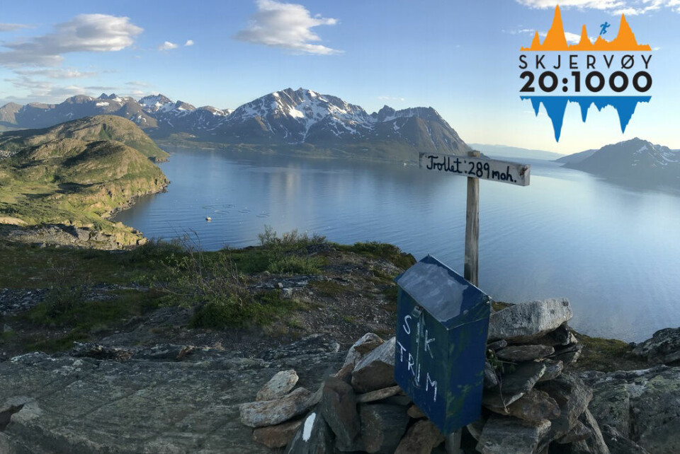 På den idylliske øyen Skjervøy i Troms har de arrangert sitt første fjelløp, Skjervøy 20:1000. (Alle foto er fra Facebook-siden til arrangementet). På den idylliske øyen Skjervøy i Troms har de arrangert sitt første fjelløp, Skjervøy 20:1000. (Alle foto er fra Facebook-siden til arrangementet).