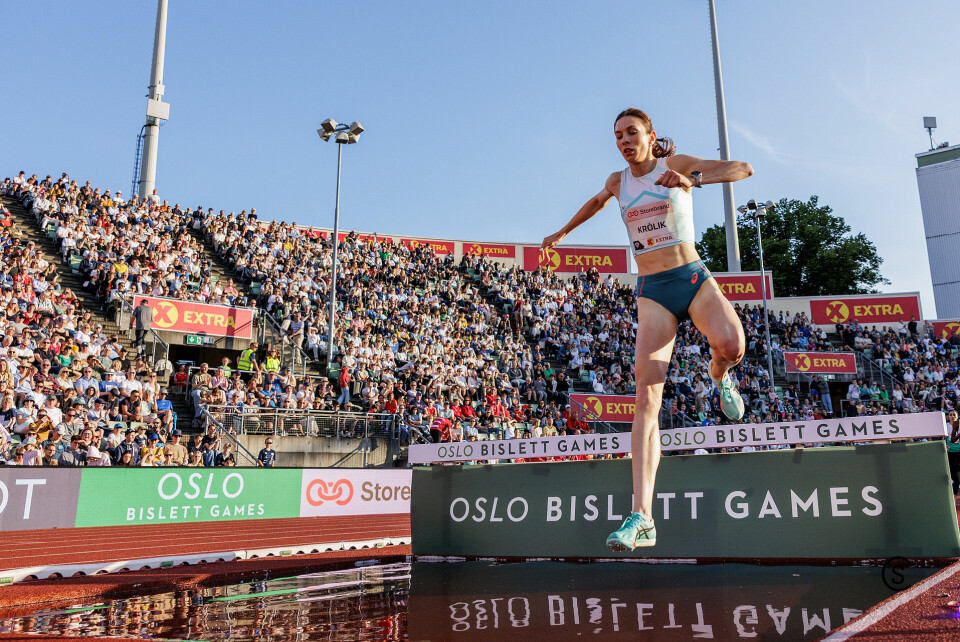 3000 m hinder: Fulgte ikke haren, men likevel ble det årsbeste i verden og Bislett-rekord 3000m-fartsholder_Krolik_ingen_foelger_henne_foto_Sylvain_Cavatz_2028_9372.jpg