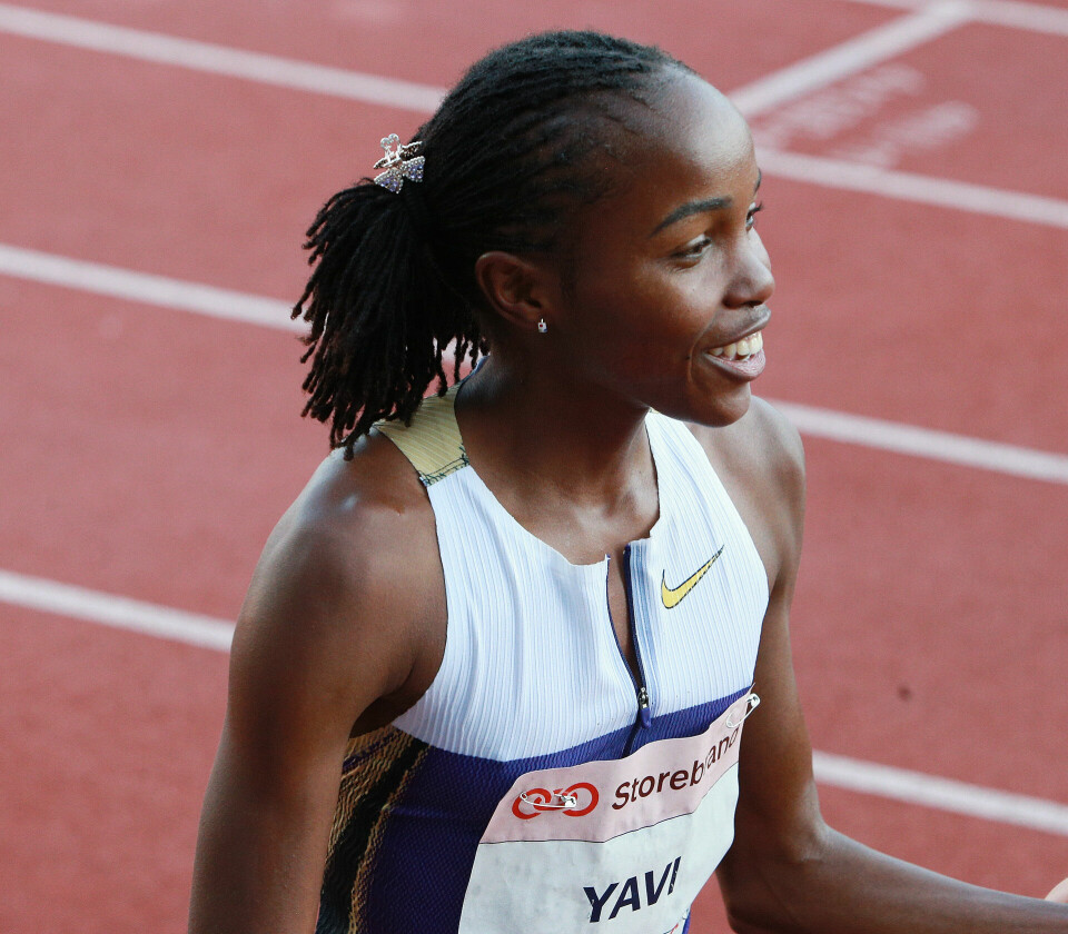3000 m hinder: Fulgte ikke haren, men likevel ble det årsbeste i verden og Bislett-rekord 3000m_hinder_Yavi_smiler_etter_loepet_AZ3T7491.jpg