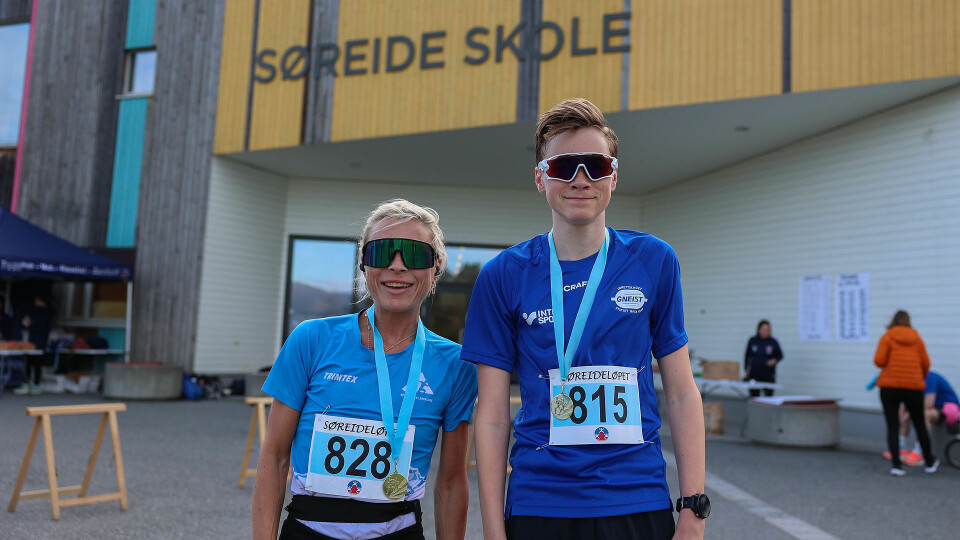 Leni Økland-Lihaug ordnet med ny løyperekord. Andreas Aarvold ble beste mann i Søreideløpet. (Alle foto: Arne Dag Myking) Leni Økland-Lihaug og Andreas Aarvold