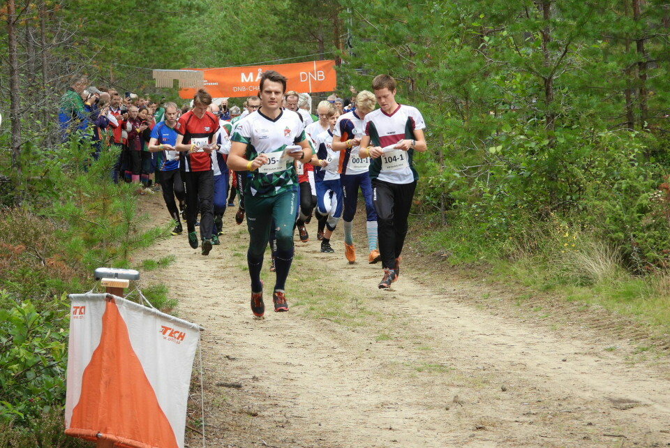 Teten på første etappe er på vei mot startposten. (Foto: Stein Arne Negård) Teten på første etappe er på vei mot startposten. (Foto: Stein Arne Negård)