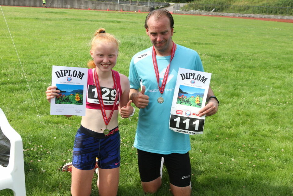 Den varmeste Hornindalsvatnet Maraton noensinne Halvmaraton_vinnerne