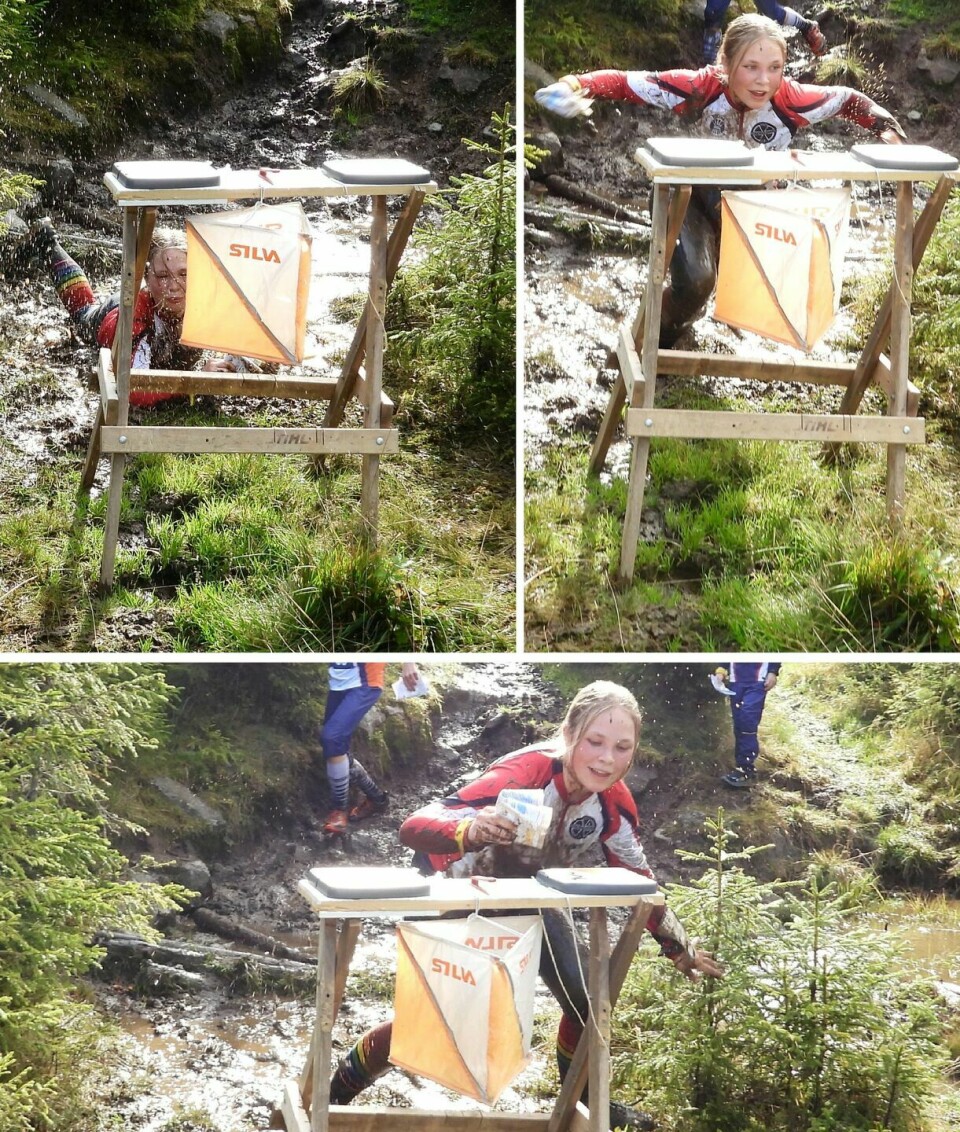 Kamp om trøyene i finalen i Nammo-cupen på Totenåsen Dagens mageplask.jpg