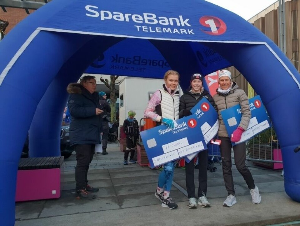 1020 fullførte Nyttårstrimmen Skien Damer Nyttårstrim 2018.jpg