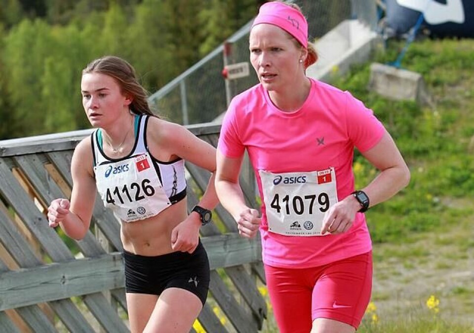 Ida Gjermundshaug Pedersen (41079) har hatt en meget sterk vårsesong og vært utilnærmelig i Gå-joggen. På bildet er hun på vei til seier i Halvbirken. (Foto: Kjell Vigestad) Ida Gjermundshaug Pedersen (41079) har hatt en meget sterk vårsesong og vært utilnærmelig i Gå-joggen. På bildet er hun på vei til seier i Halvbirken. (Foto: Kjell Vigestad)