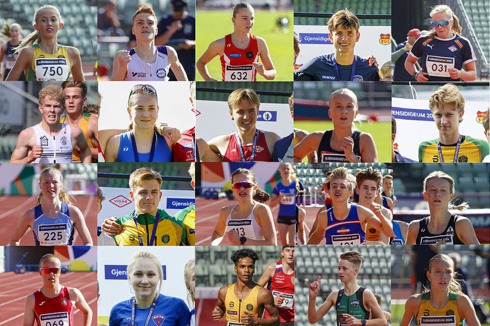 Dette er de som nå er ungdomsmester på mellomdistanse: Wilma Torbjørnsson, Sondre Haukanes, Dagmar Maria de Lie, Karl Oraug Rygh, Tiril Hansen Sandberg, Lars Lystad Svorkdal, Ronja Malene Indrearne Furevik, Lars Johansson Hauge, Tuva Alme, Philip Storm Regbo Gulbrandsen, Helene Monsen, Teodor Hansen, Amanda Rørvik, Sverre Hansen Munkvold, Selma Alison Boesen Skisaker, Kristoffer Randall, Vilde Sofie Torvund, Haakon Kamlesh Heltzer Sørstad, Emanuel Aarseth, Tuva Anna Isabell Forsbacka. (Alle foto: Torbjørn Fjellheim) Portretter av alle vinnerne på mellomdistanse i friidrett