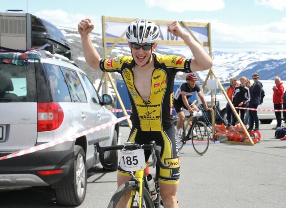 Øyvind Heiberg Sundby er i mål på Dalsnibba i 2016. Foto: Martin Hauge-Nilsen Øyvind Heiberg Sundby er i mål på Dalsnibba i 2016. Foto: Martin Hauge-Nilsen