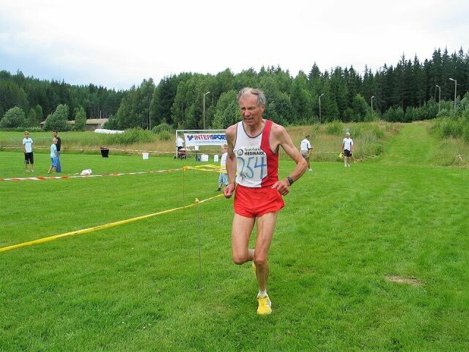 Ole Peter Bergaust i innspurten på halvmaraton på Kongsvinger i 2007. Ole Peter Bergaust i innspurten på halvmaraton på Kongsvinger i 2007.