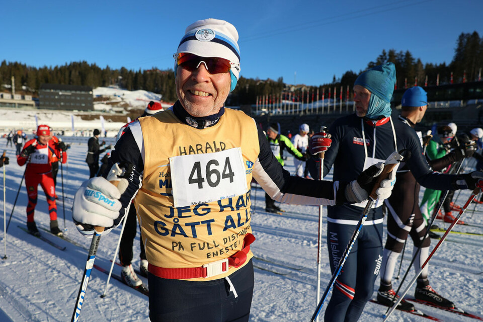 Kasper Stadaas og Marit Bjørgen seiret i Holmenkollmarsjen harald-helmersmo.jpg
