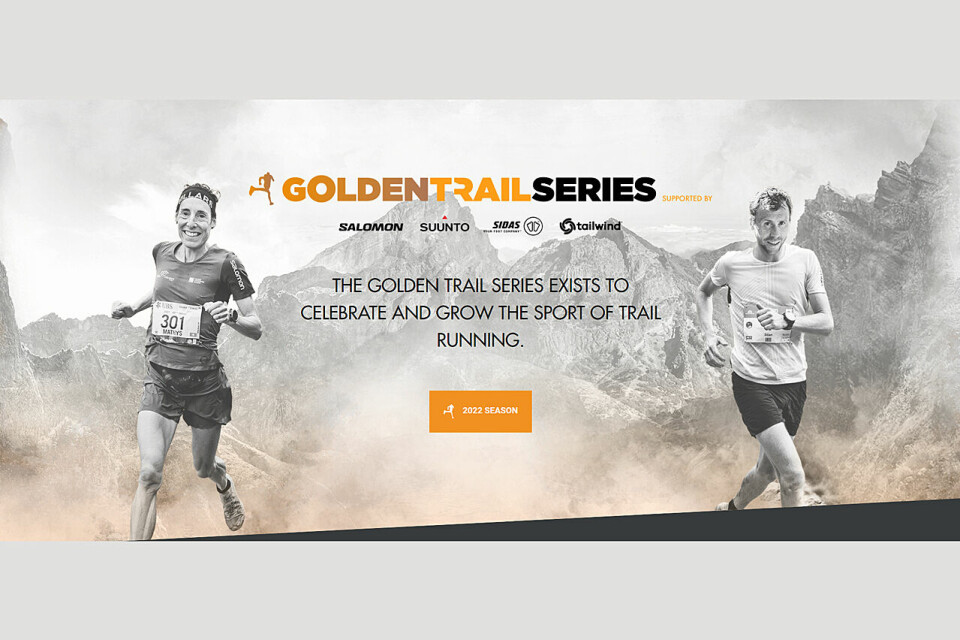 Fjorårsvinnerne brukes i profileringen av årets Golden Trail World Series: sveitsiske Maude Mathys og norske Stian Angermund. Fjorårsvinnerne brukes i profileringen av årets Golden Trail World Series: sveitsiske Maude Mathys og norske Stian Angermund.