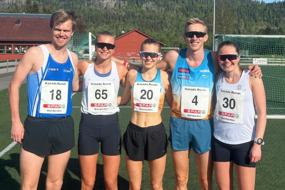 To nye løyperekordholdere. Selma Løchen Engdahl (20) og Even Brøndbo Dahl (4). Sigurd Ruud Skjeseth (18) ble nummer tre. Hilde Brennskag (65) tok seieren på 12 km og Hanne Eggereide (30) ble nummer fire på 6 km. (Foto: Erik Lomås) To nye løyperekordholdere. Selma Løchen Engdahl (20) og Even Brøndbo Dahl (4). Sigurd Ruud Skjeseth (18) ble nummer tre. Hilde Brennskag (65) tok seieren på 12 km og Hanne Eggereide (30) ble nummer fire på 6 km. (Foto: Erik Lomås)