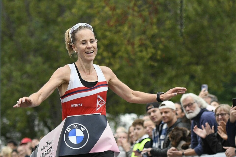 Kristin Waaktaar Opland da hun satte sin forrige pers og ble norgesmester på maraton i Oslo i september i år. (Foto: Tom-Arild Hansen) Kristin Waaktaar Opland da hun satte sin forrige pers og ble norgesmester på maraton i Oslo i september i år. (Foto: Tom-Arild Hansen)