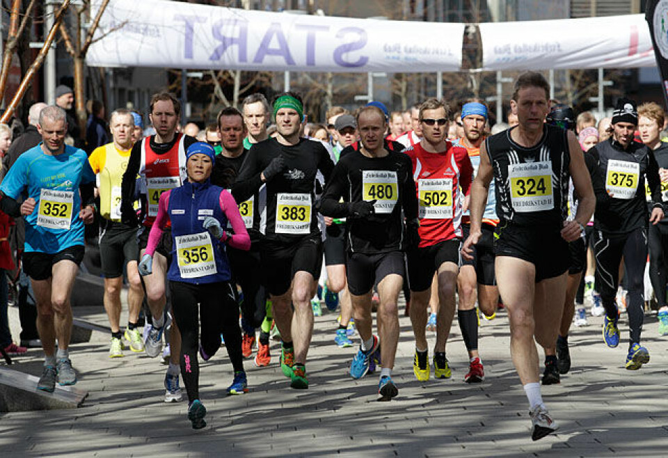 Starten på halvmaraton i 2013. Foto:Per Inge Oestmoen Starten på halvmaraton i 2013. Foto:Per Inge Oestmoen