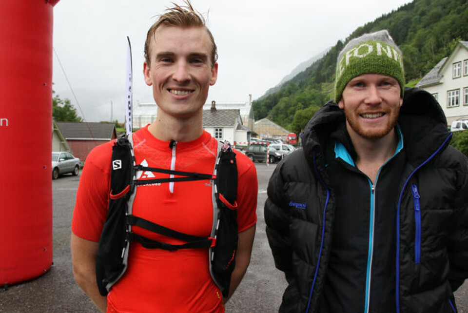 Spennende: Det var utrolig morsomt å følge med på GPS-sporingen gjennom løypa da Mats Mollandsøy (t.v) og Ingebrigt Ølmheim kjempet om seieren. Foto: Marianne Røhme Spennende: Det var utrolig morsomt å følge med på GPS-sporingen gjennom løypa da Mats Mollandsøy (t.v) og Ingebrigt Ølmheim kjempet om seieren. Foto: Marianne Røhme