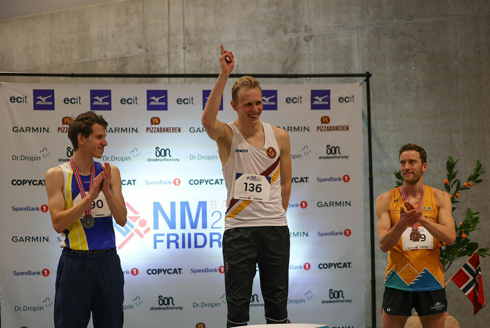 Johannes Teigland med en sensasjonell NM-tittel på 1500 meter Pallen_1500m_NM.jpg
