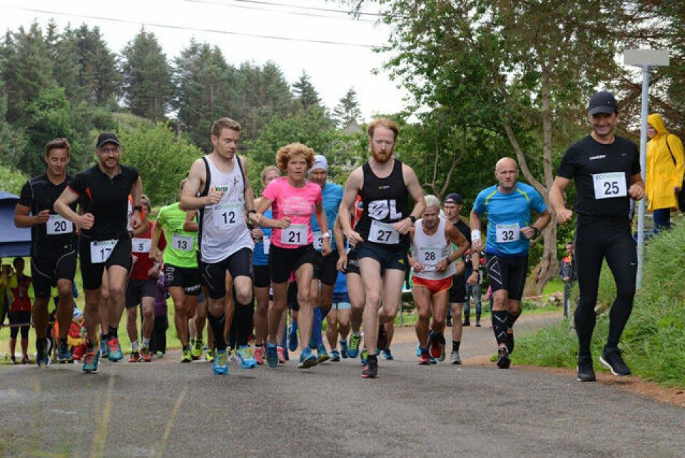 Starten har gått for det femte Møkster Maraton. Foto: Ådne Thomassen Starten har gått for det femte Møkster Maraton. Foto: Ådne Thomassen