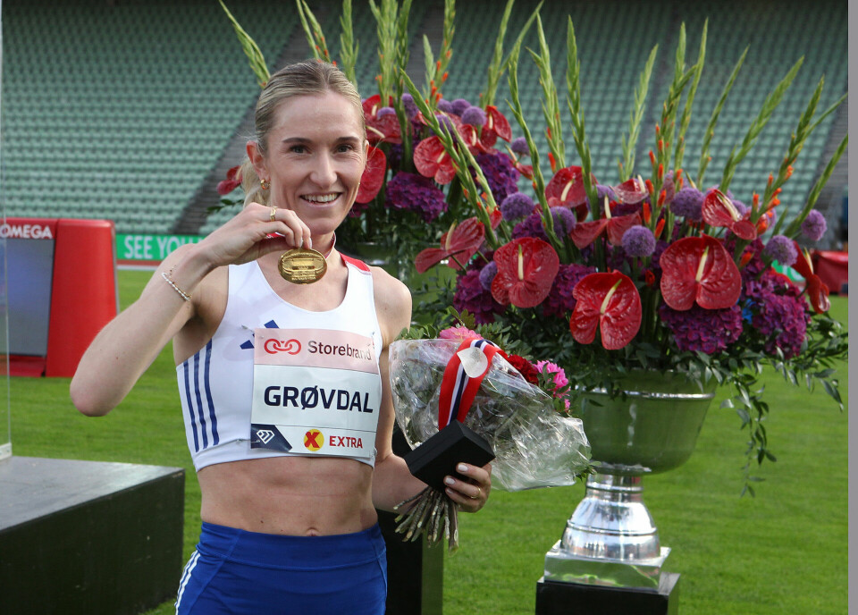 Bislettmedaljen: Denne høythengende medaljen burde Karoline fått for lenge siden. (Foto: Kjell Vigestad) Bislettmedaljen: Denne høythengende medaljen burde Karoline fått for lenge siden. (Foto: Kjell Vigestad)