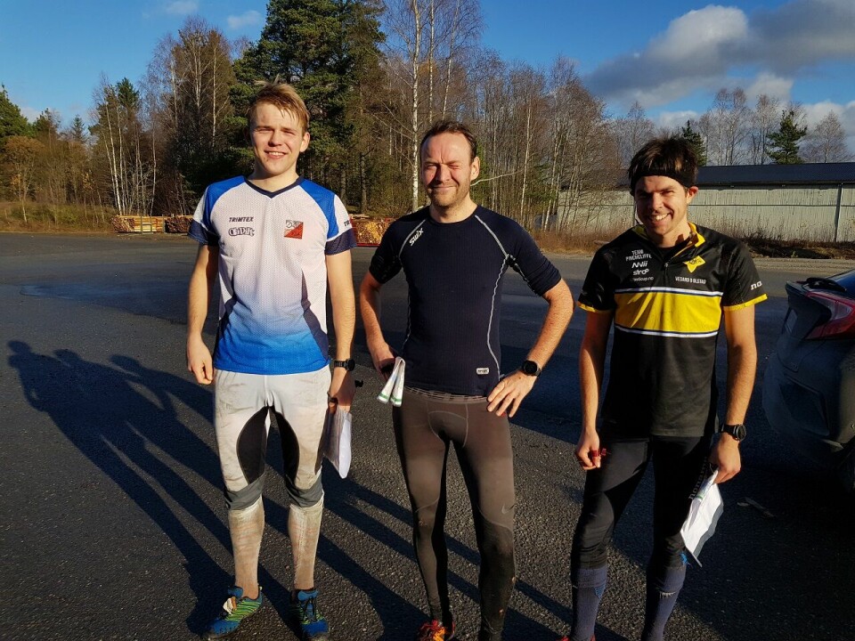 Ove Haugereid (i midten) vant Hulder herrer foran Vegard Ølstad Dalberg (til h.) og Ludvig Rødnes. Ove Haugereid (i midten) vant Hulder herrer foran Vegard Ølstad Dalberg (til h.) og Ludvig Rødnes.