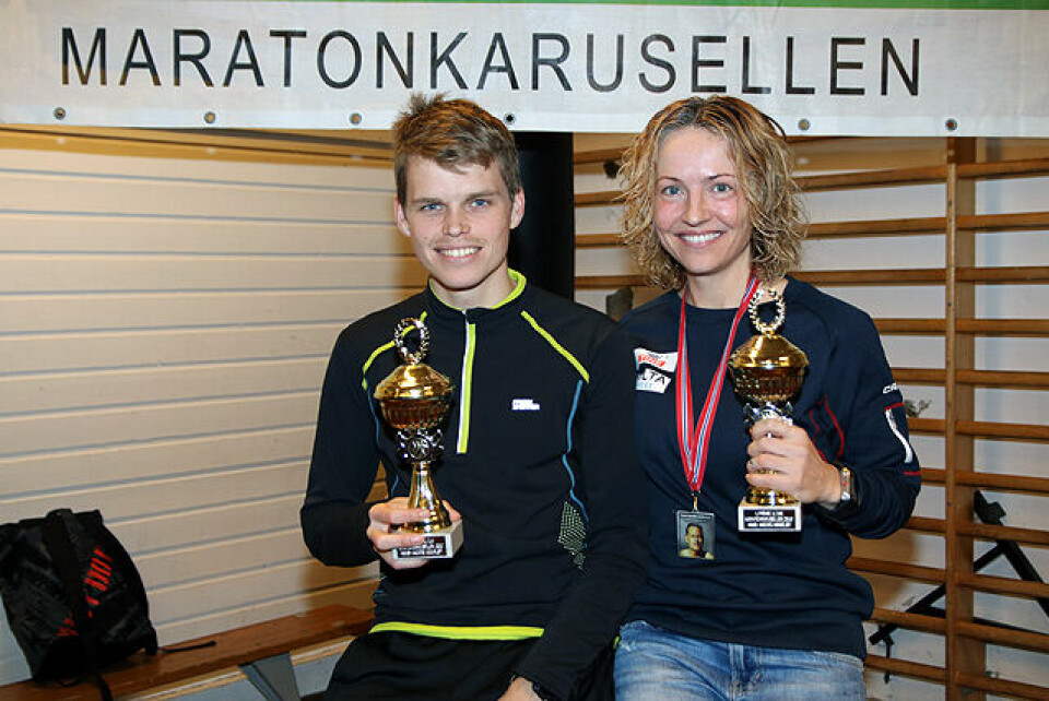 Erlend Nymark Jensen og Therese Falk tok seieren i Hans Jakobs minneløp Erlend Nymark Jensen og Therese Falk tok seieren i Hans Jakobs minneløp