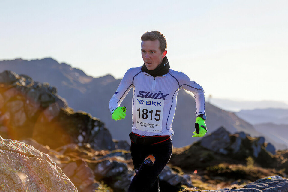 Erland Eldrup var suveren i det 70 km lange terrengløpet i Spania, men ble disket. Her er han fra Blåmannløpet i Bergen i 2022. (Foto: Arne Dag Myking) Erland Eldrup var suveren i det 70 km lange terrengløpet i Spania, men ble disket. Her er han fra Blåmannløpet i Bergen i 2022. (Foto: Arne Dag Myking)