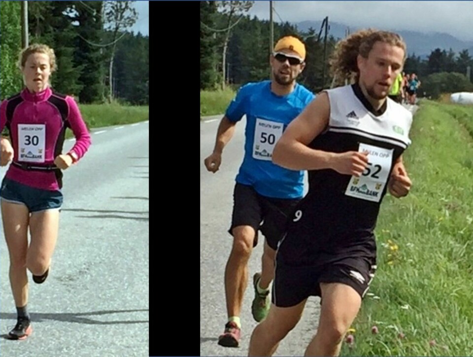 Vinnerne 30 Hege Ringdal og 50 Morten Eilifsen. 52 Robin Holden ble nummer 2. (Foto: Arrangøren) Vinnerne 30 Hege Ringdal og 50 Morten Eilifsen. 52 Robin Holden ble nummer 2. (Foto: Arrangøren)