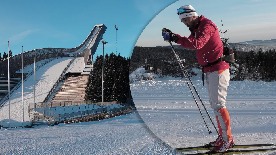 Skiforeningens Martin Øiestad demonstrerer riktig skiteknikk. (Foto: Tom-Arild Hansen) Skiforeningens Martin Øiestad demonstrerer riktig skiteknikk. (Foto: Tom-Arild Hansen)