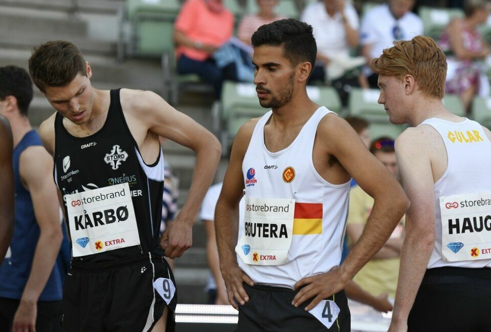 4 mann under 4 minutter på 1 engelsk mil på Arna idrettspark Bislett Games 2018