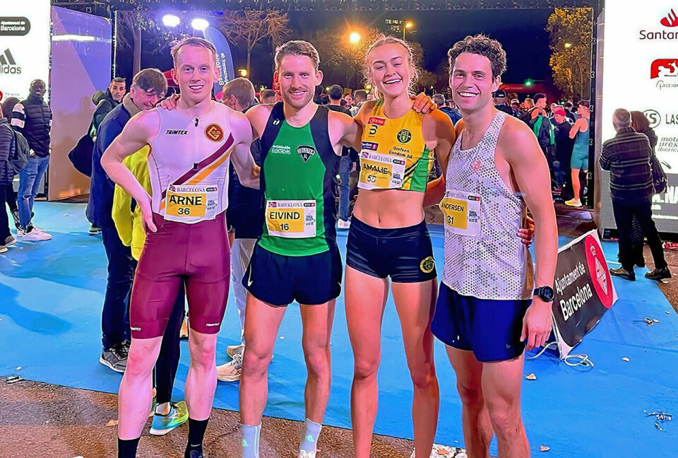 Flere nordmenn stilte til start i Cursa del Nassos. Blant andre (f.v.) Sondre Arne Hoff, Eivind Øygard, Amalie Sæten og Ådne Andersen. Sistnevnte tok harejobben for Amalie Sæten. (Foto: Privat) Flere nordmenn stilte til start i Cursa del Nassos. Blant andre (f.v.) Sondre Arne Hoff, Eivind Øygard, Amalie Sæten og Ådne Andersen. Sistnevnte tok harejobben for Amalie Sæten. (Foto: Privat)