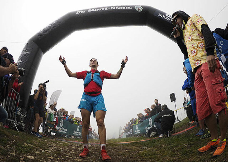 Kilian Jornet vant Mont Blanc Marathon foran Stian Angermund-Vik maalgang_6252147.jpg