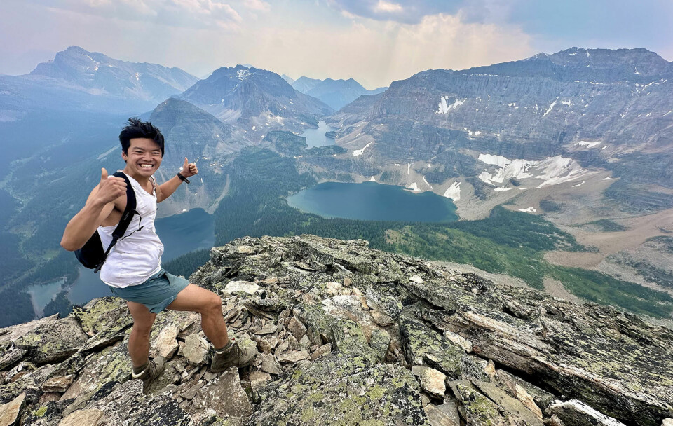 Høyt oppe: Omringet av Egypt Lake og Pharaoh Peaks befinner Andreas Sung Unstad seg 2700 moh. i Banff nasjonalpark i Alberta, Canada. (Foto: Leila Pilliard) Høyt oppe: Omringet av Egypt Lake og Pharaoh Peaks befinner Andreas Sung Unstad seg 2700 moh. i Banff nasjonalpark i Alberta, Canada. (Foto: Leila Pilliard)